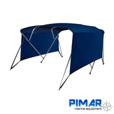 TENDALINO CAPOTTINA 4 ARCHI CON COPERTURE LATERALI CON PUNTONI  BARCA GOMMONE