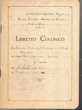 LIBRETTO COLONICO DI GIULIO E