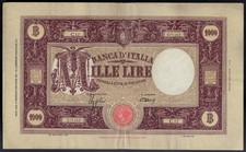 Italy - 1000 Lire 1943 Pick 62