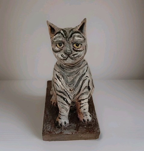 Gatto portafortuna cartapesta - gatto,
