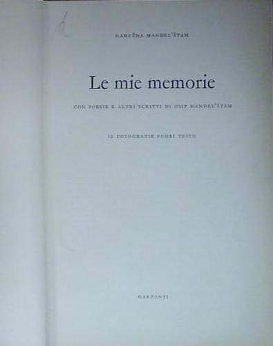 Mandel stam mie - mandel'stam, memorie