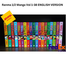 RANMA 1/2 Manga di Rumiko Takahashi Vol 1-38 Versione Inglese (SET SCIOLTO / COMPLETO)