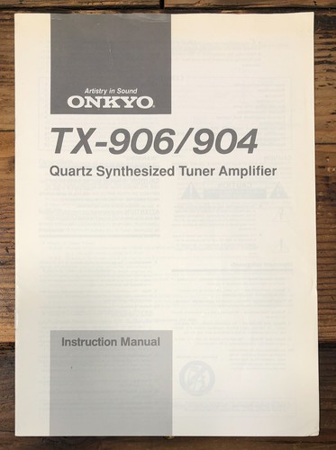 Onkyo 904 906 ricevitore - onkyo, tx-904