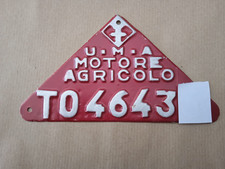 Targa epoca in - d', metallo