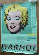 ANCIENNE AFFICHE 1990 RETROSPECTIVE ANDY WARHOL MARYLIN MONROE MUSEE POMPIDOU