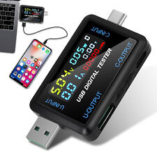 Tester USB-C e USB 2 in 1, DC 4,5-32 V, -6,5 A, Corrente Tensione Volt Misuratore
