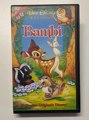 Vhs bambi videocassetta walt - -,
