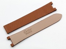 Cartier Lady Cinturino Orologi ANSA 14mm Deployante  Vera Pelle Marrone PROMO