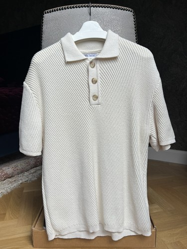 Polo zara maglia panna - maglia, xl