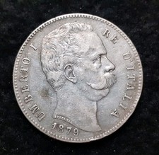 5 LIRE 1879 SPL ARGENTO REGNO