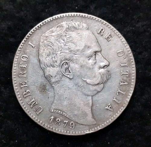 Lire 1879 spl argento regno - 5,
