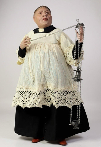 Figura sacrestano prete 30cm - sacrestano,