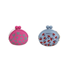 PORTAMONETE SILICONE CUORI E FIORI SMALL - CARTOMANIA