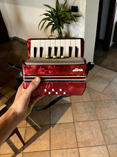 Fisarmonica Storica Ellina Color Rosso Pezzo di antiquariato edizione limitata