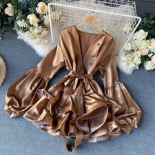 Body V Neck Seta Finta Lucida