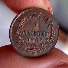 VITTORIO EMANUELE II 1 CENTESIMO 1867 TORINO R2 ALTA CONSERVAZIONE