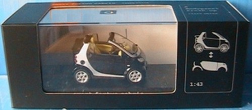 Smart fortwo cabrio 2003 - cabrio, black