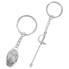  2 Pcs Portachiavi Metallo