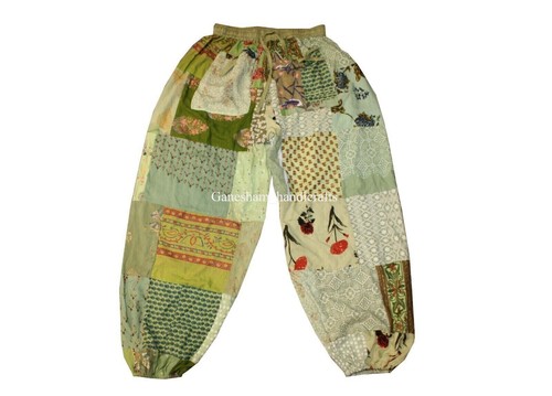 Pantaloni harem patchwork