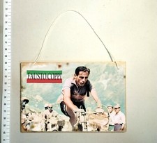 RECENTE TARGA fausto coppi ciclismo foto giro italia bicicletta maglia rosa bici