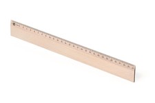 wooden ruler in mm on both