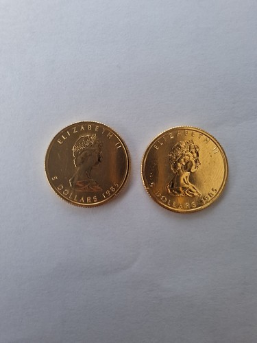 Monete oro canada 1985 - monete, 5$