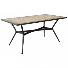 VivaGarden Tavolo da Giardino Ferro e Mosaico 160x90x75 cm Antracite FE802611