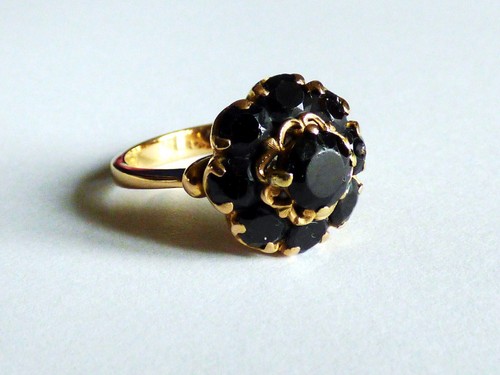 Anello oro 750 - , granati