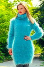 Abito verde fuzzy morbido