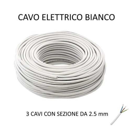Cavo elettrico bianco 2 - cavo, 2.5