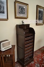 Schedario-classificatore con serrandina a rullo stile inglese