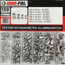 Rivetti filettati inserti dado filettato in Alluminio 150 pezzi M3-M10