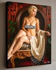 Quadro classico Marilyn Monroe con certificato di autenticità - tela incorniciata 40X30 cm Pop Art