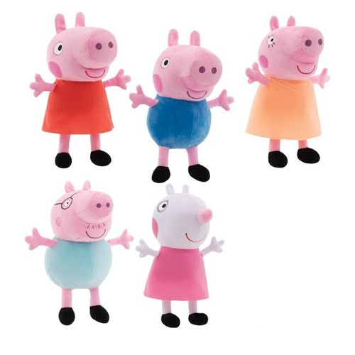 Set plush toys peppa - set,