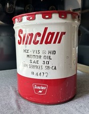 LATTA VINTAGE “SINCLAIR MOTOR OIL” ANNI ‘70 PER OLIO LUBRIFICANTE AUTO MOTO