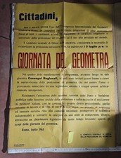 Manifesto Giornata Del Geometra 1965 Roma