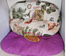 Cuscino Ovale per Cani, Cuscino per Cuccia e Lettino 57x95 Cm., Colori Assortiti