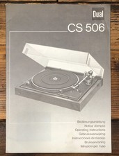 Dual CS 506 giradischi/proprietari giradischi/manuale utente *originale*