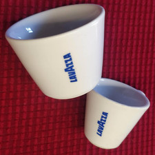 TAZZA CAPPUCCINO + TAZZINA BAR CAFFÈ LAVAZZA IN PORCELLANA VINTAGE DA COLLEZIONE