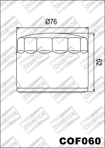Cof060 filtro olio champion - filtro,
