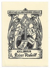 KAROLY VARKONYI: Exlibris für Dr. Rudolf Krier, XXI. Exlibris Kongress Utrecht