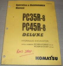 Komatsu PC35R-8 PC45R-8 Deluxe Escavatore Operatori Operazione Cura Manuale