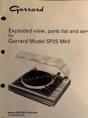 Garrard model sp25 mkv - model,