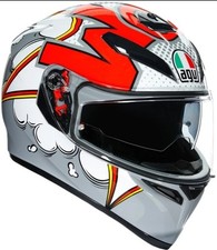 Casco integrale moto pista Agv K3-SV Bubble Grey White Red