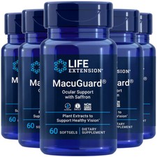 MacuGuard Supporto Oculare con Zafferano 5X60 Gel Fosfolipidi Estensione Vita