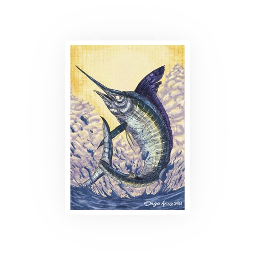Poster illustrazione pesce