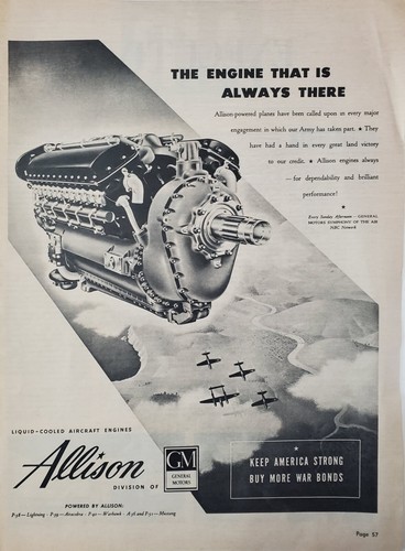 1944 allison pubblicità - 1944,