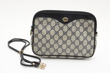 Borsa a tracolla lunga vintage GUCCI [Rank AB] tracolla GG PVC Navy autentica