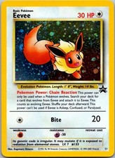 Carta promozionale Pokemon Eevee #11 Holo Black Star 2000 WOTC vintage