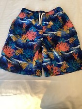 Costume da bagno ragazzo nuovo senza etichette tronchetti tavola pantaloncini corallina e squali X-LARGE 14